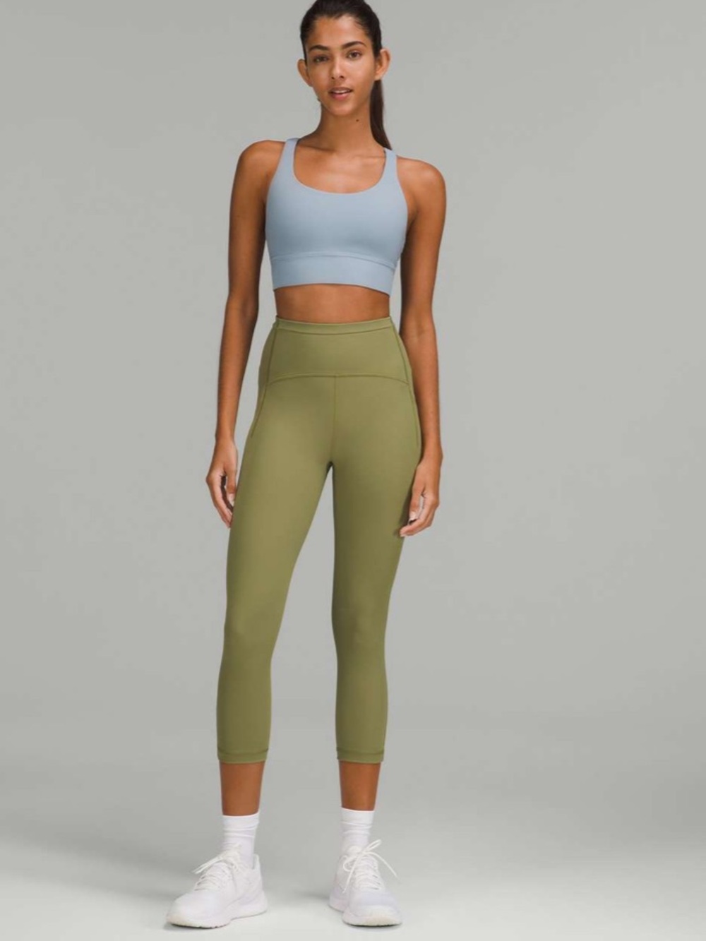 #148 Lululemon Swift Speed HR Crop 21” Bronze Green Size 16 NWOT